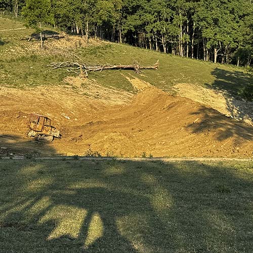 Digging a new pond.